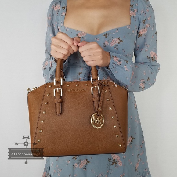 Michael Kors Medium Ciara Satchel studded luggage - Picture 4 of 9